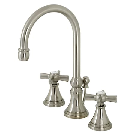 Kingston Brass KS2988ZX Millennium Widespread Bathroom Faucet W/ Brass Pop-Up, Nickel KS2988ZX
